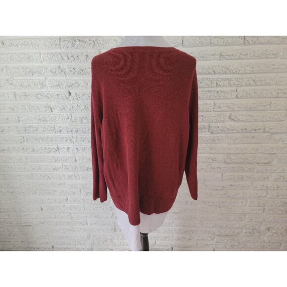 Simply Vera Wang Women Sweater 2X Plus Pullover Long Sleeve Brown Crochet BRO4E - Picture 6 of 9